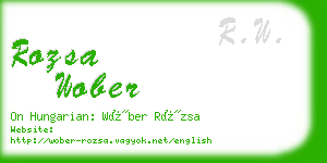 rozsa wober business card